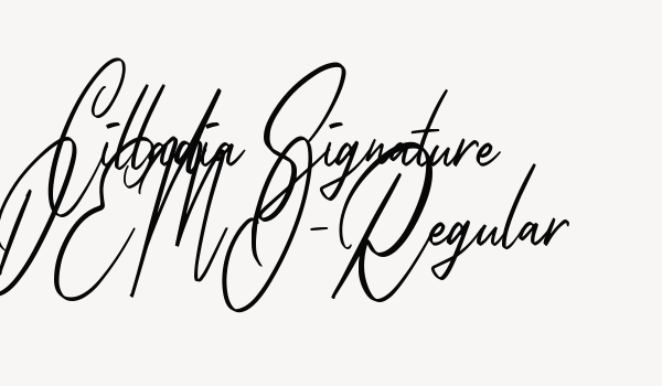 Cilladia Signature DEMO-Regular Font