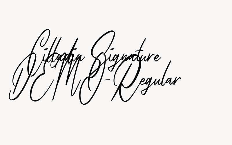 Cilladia Signature DEMO-Regular Font