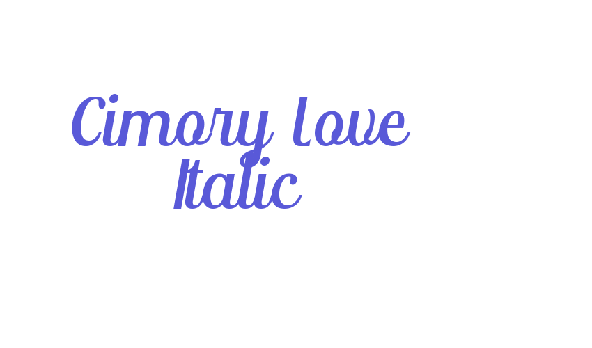 Cimory Love Italic Font