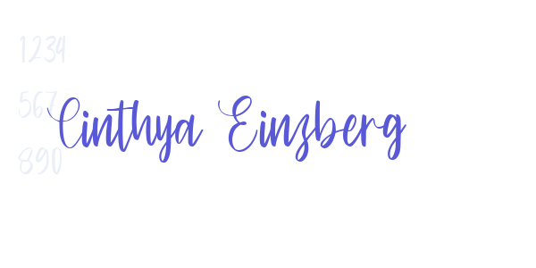 Cinthya Einzberg font