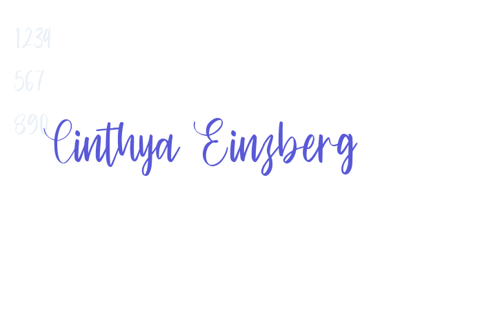 Cinthya Einzberg font