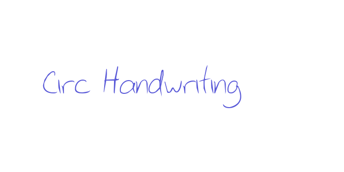 Circ Handwriting Font Download