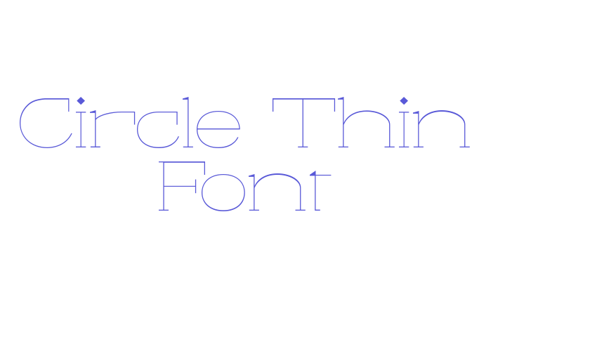 Circle Thin Font Font