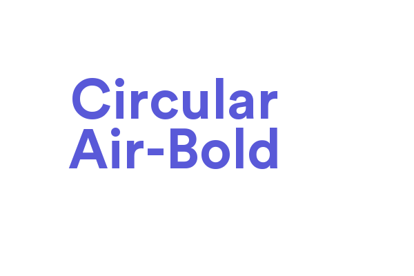 Circular Air-Bold Font