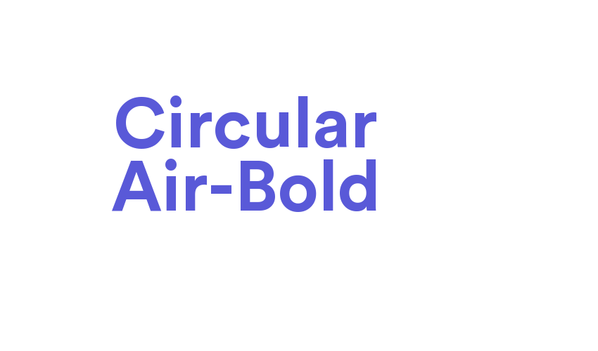 Circular Air-Bold Font