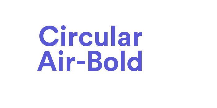 Circular Air-Bold Font Download