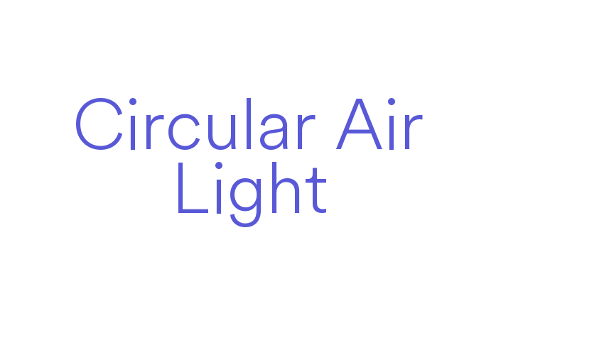 Circular Air Light Font