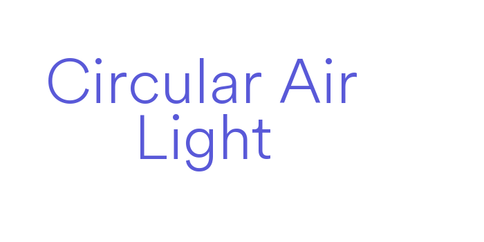 Circular Air Light Font Download