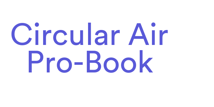 Circular Air Pro-Book Font