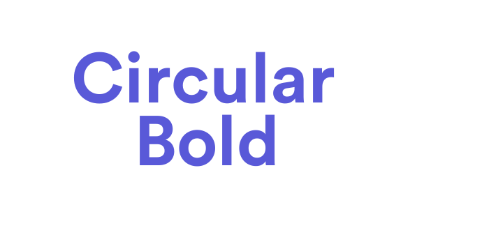 Circular Bold Font