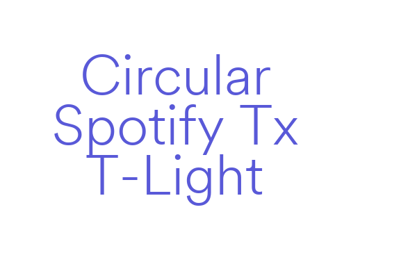 Circular Spotify Tx T-Light Font