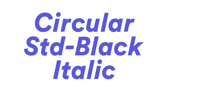 Circular Std-Black Italic Font Download