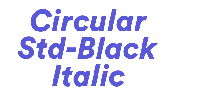 Circular Std-Black Italic Font