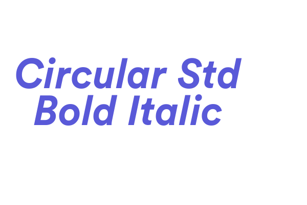 Circular Std Bold Italic Font