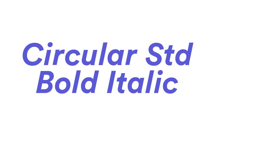 Circular Std Bold Italic Font