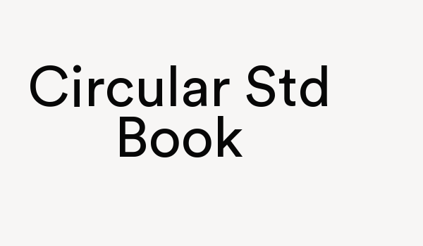 Circular Std Book Font