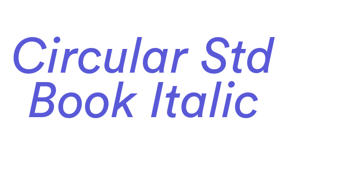 Circular Std Book Italic Font