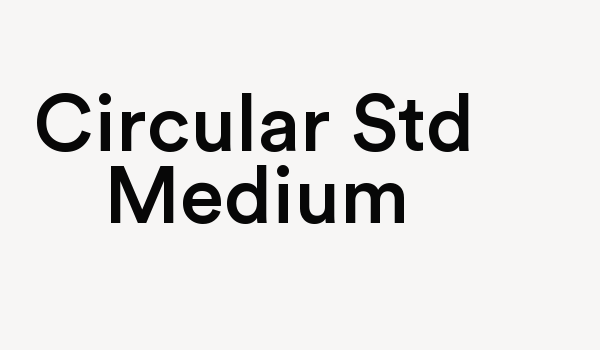 Circular Std Medium Font