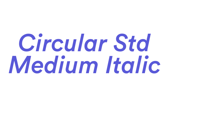 Circular Std Medium Italic Font Download