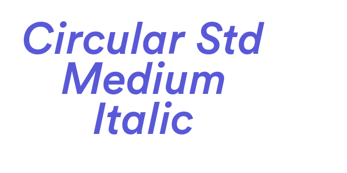 Circular Std Medium Italic Font Download