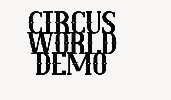 Circus World Demo Font