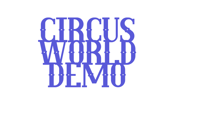 Circus World Demo Font Download