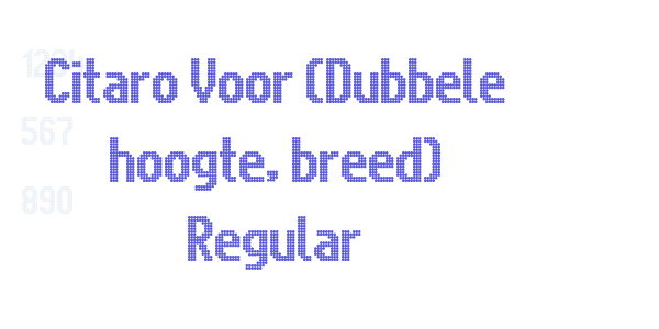 Citaro Voor (Dubbele hoogte, breed) Regular font