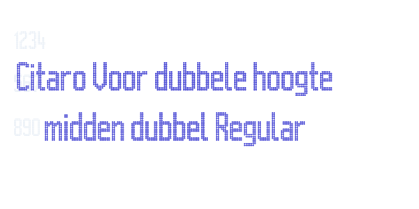 Citaro Voor dubbele hoogte midden dubbel Regular font