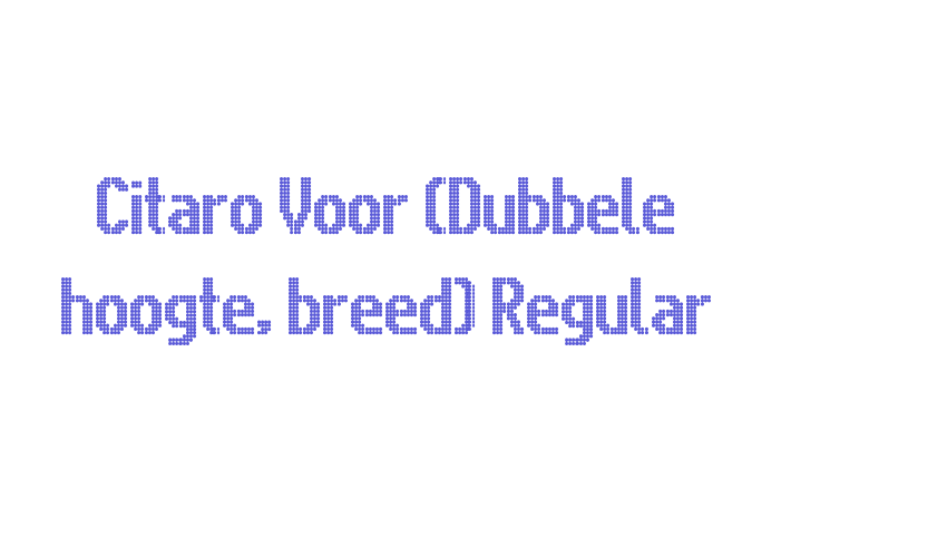 Citaro Voor (Dubbele hoogte, breed) Regular Font Download