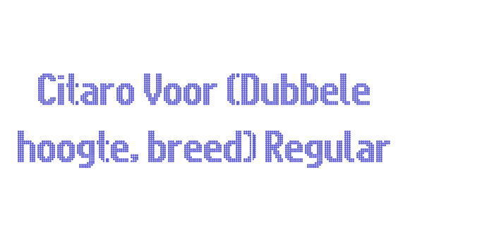 Citaro Voor (Dubbele hoogte, breed) Regular Font Download