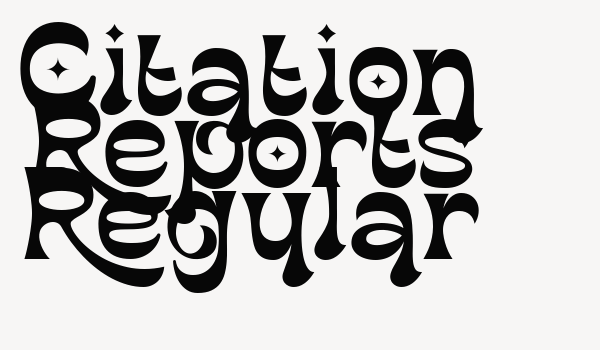 Citation Reports Regular Font