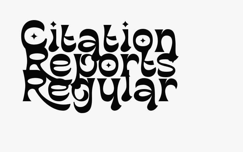 Citation Reports Regular Font