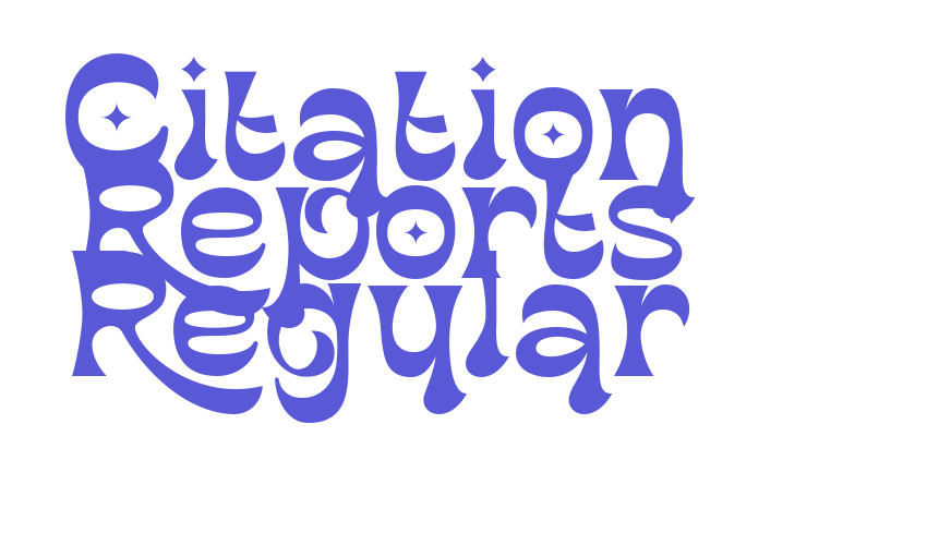 Citation Reports Regular Font Download