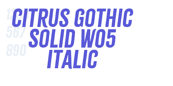 Citrus Gothic Solid W05 Italic font free