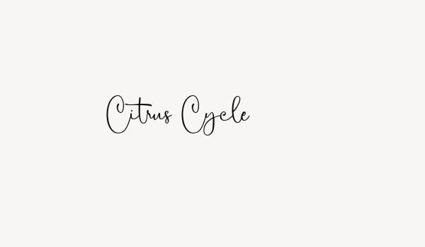 Citrus Cycle Font