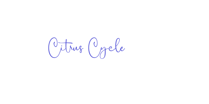 Citrus Cycle Font