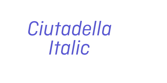 Ciutadella Italic Font Download