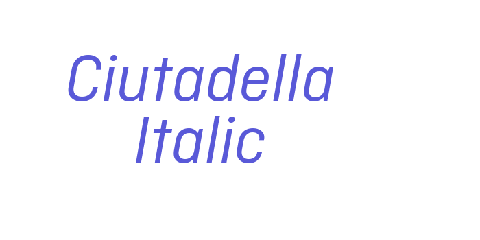 Ciutadella Italic Font