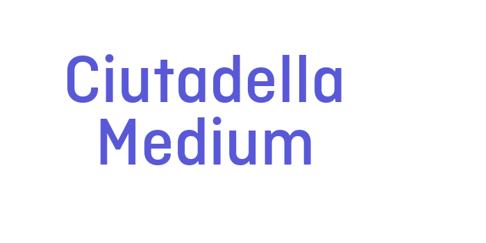 Ciutadella Medium Font