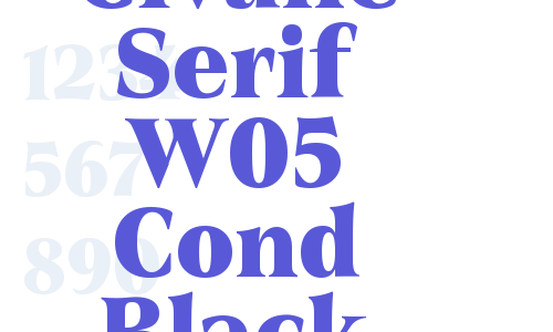 Civane Serif W05 Cond Black Font Download