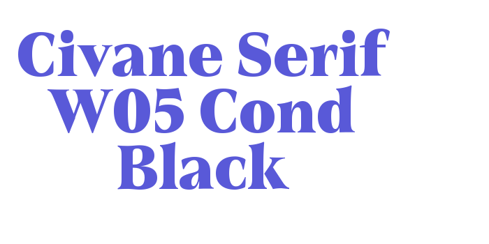 Civane Serif W05 Cond Black Font Download