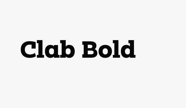 Clab Bold Font