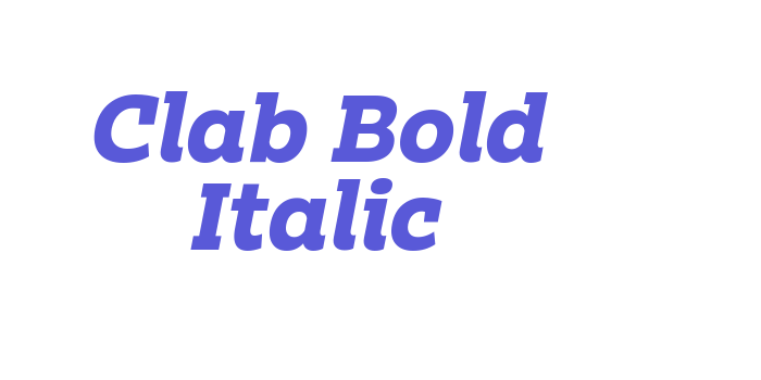 Download Clab Bold Italic Font