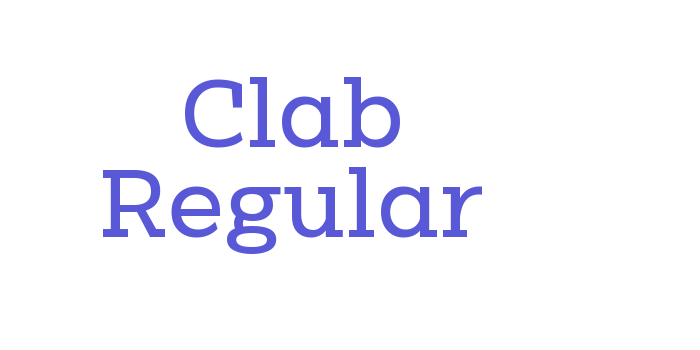 Clab Regular Font