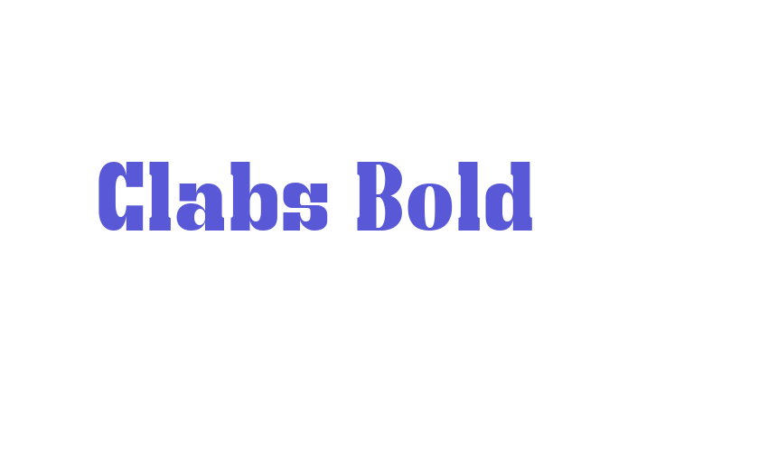 Clabs Bold Font Download