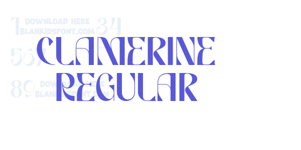 Clamerine Regular font free