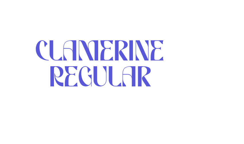 Clamerine Regular Font