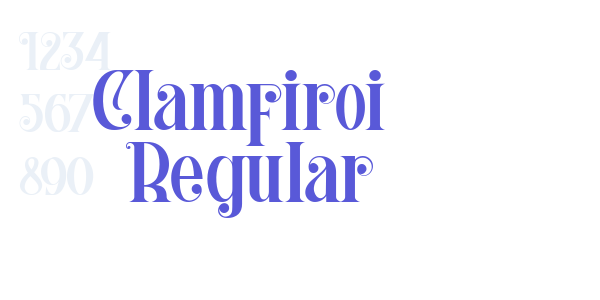 Clamfiroi  Regular font