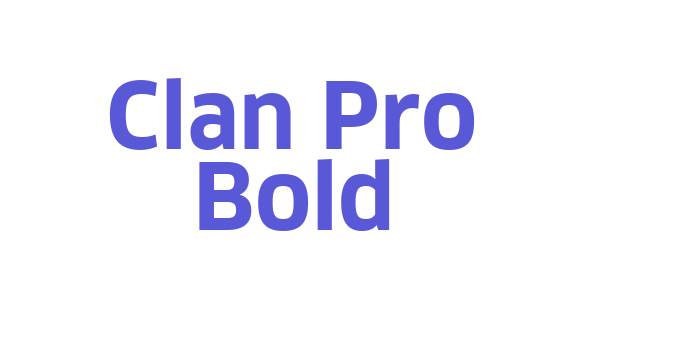 Clan Pro Bold Font Download