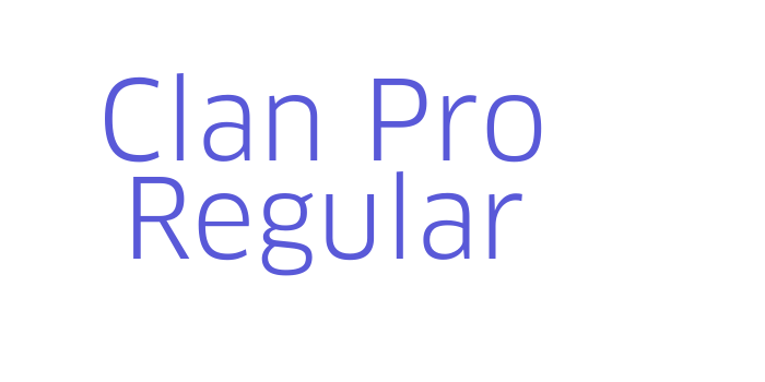 Clan Pro Regular Font